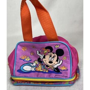 Vintage Early 90s Minnie Mouse Soft Side Lunchbox 2 Compartment